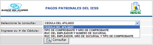 BANCO DEL AUSTRO::PAGO IEES