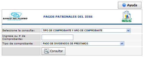 BANCO DEL AUSTRO::PAGO IEES