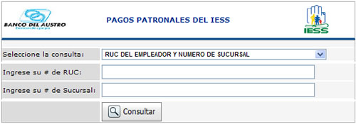 BANCO DEL AUSTRO::PAGO IEES